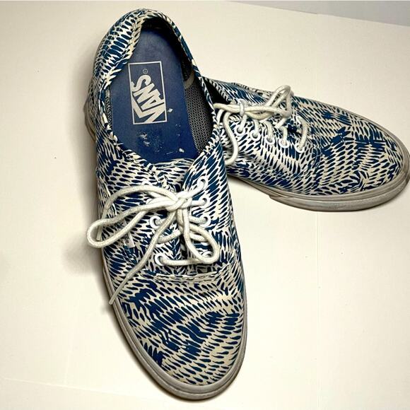 Vans Sneakers Tennis Shoes Blue White Size 9 - Picture 6 of 10